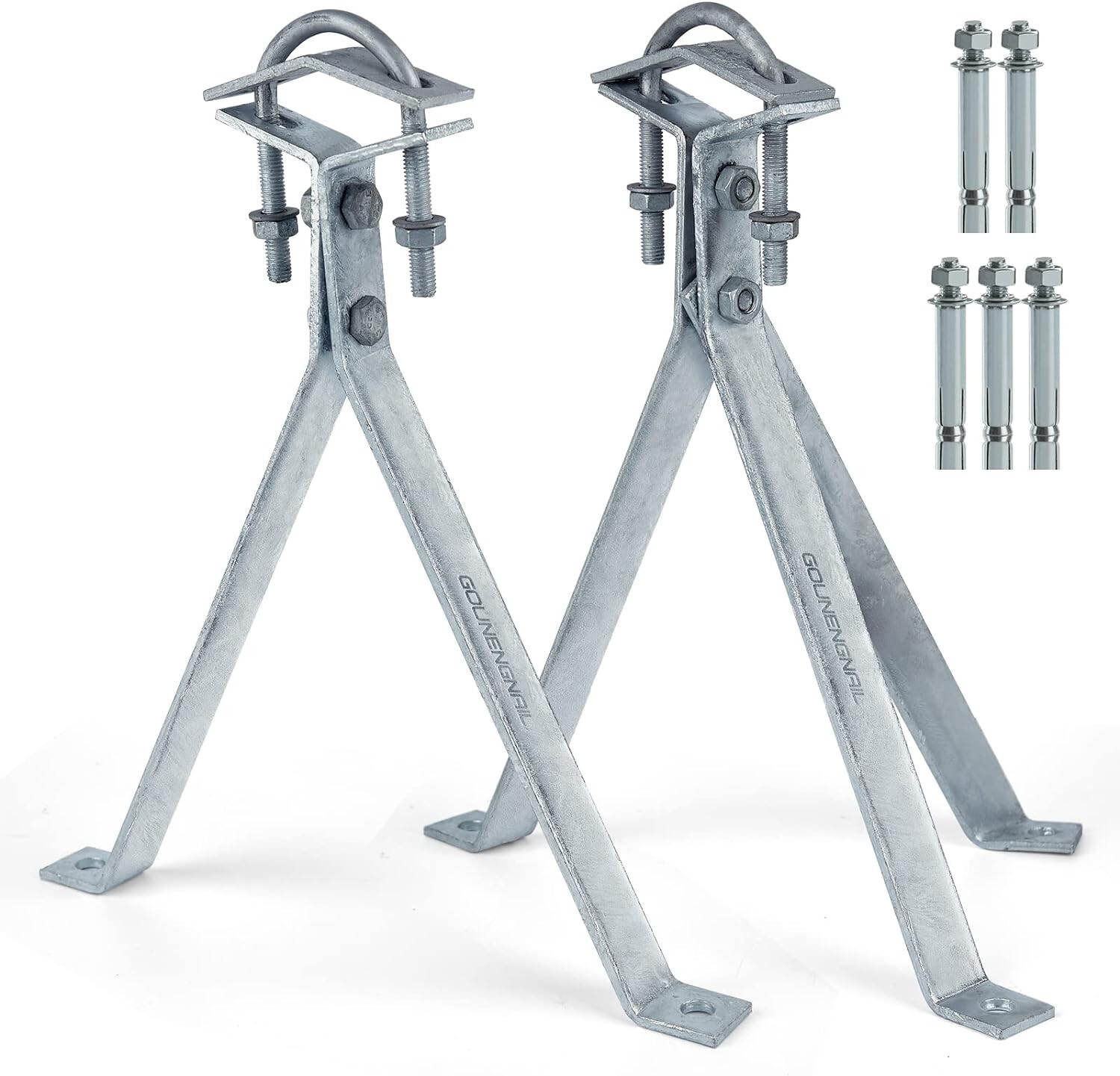14 Inch Heavy-Duty Antenna Wall Mount,Windproof Stand Off Wall Mast Mount Clamps