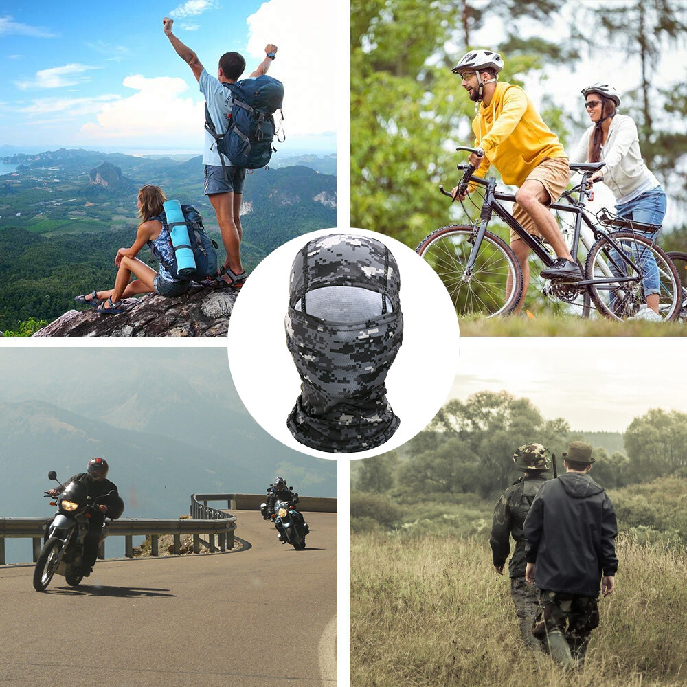 Camo Balaclava Face Mask UV Protection Ski Sun Hood Tactical Masks for Men Women