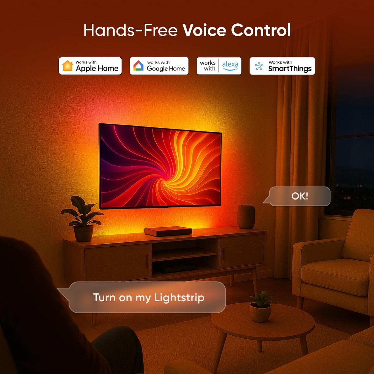 Nanoleaf Essentials Matter HD Multicolor Lightstrip (16.4ft) – Smart RGBIC LED S