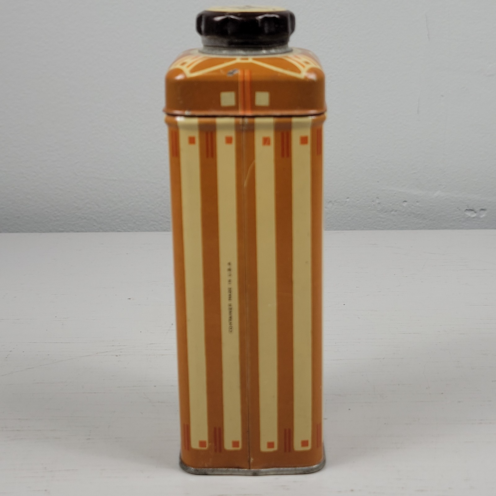 Vintage Mennen Talcum For Men Tin Stripes After The Bath USA 4 1/8oz