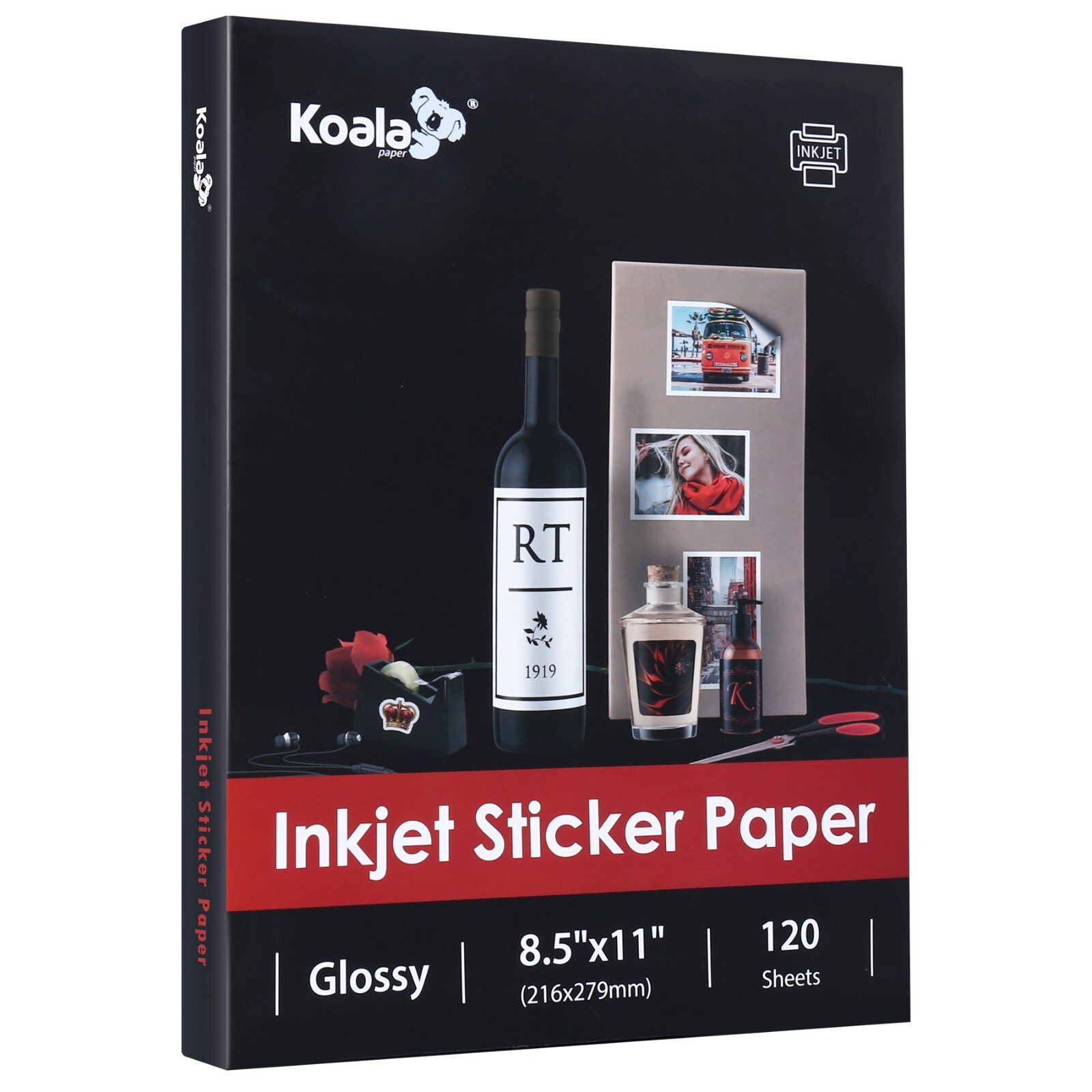 Lot Koala Sticker Paper Glossy, Matte, Semi-Gloss Sticker Photo Paper 8.5x11 4x6