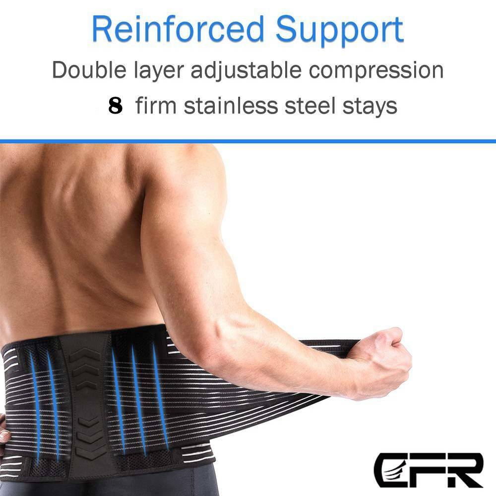 Lumbar Support Lower Waist Back Belt Brace Pain Relief Sciatica Herniated Disc