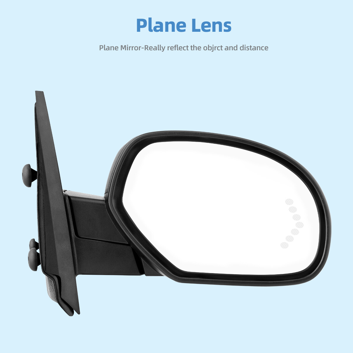 Power Heated Tow Mirrors for 07-13 Chevy Silverado Sierra 1500 2500 Signal Light