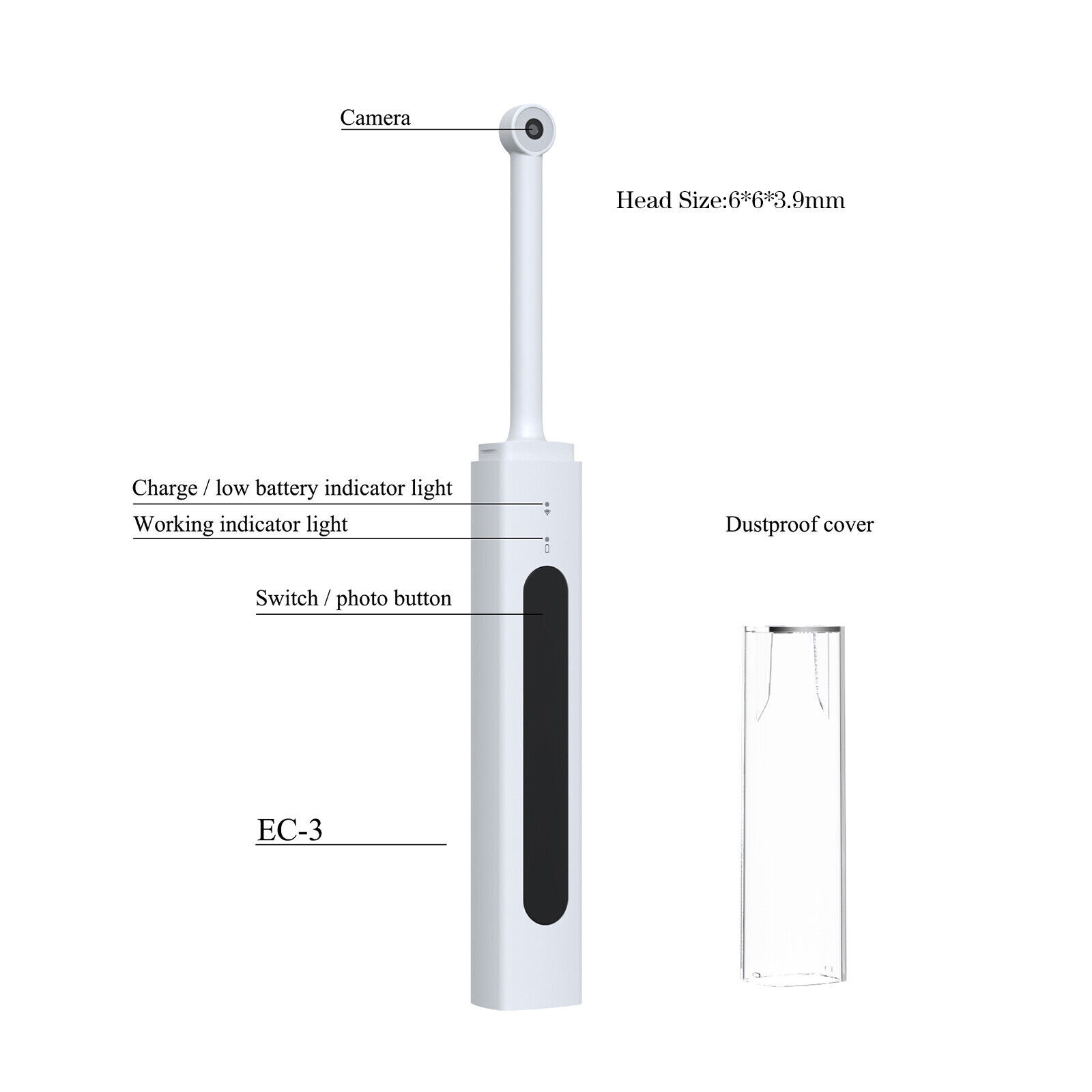 Dental 1080P Wireless Oral Camera 8 LEDs HD Digital Imaging Intraoral Endoscope