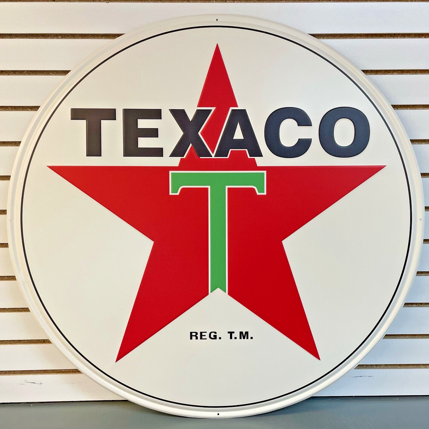 LARGE 36" Texaco Red Star Gasoline Gas & Oil Station Reproduction Metal Sign