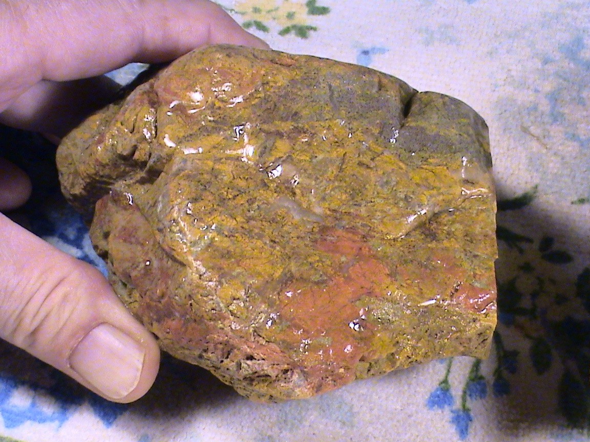 Mixed Yellow Jasper Agate Lot, Rough Natural Lapidary Rocks, 5 LBS, 6 OZ, #291