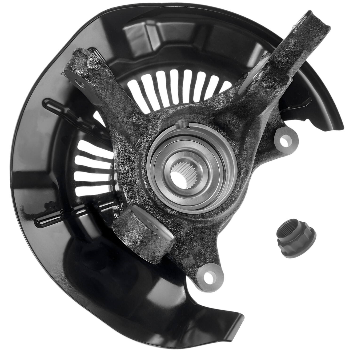 AWD Front Steering Knuckles & Wheel Hub Bearings for 2008-2013 Toyota Highlander