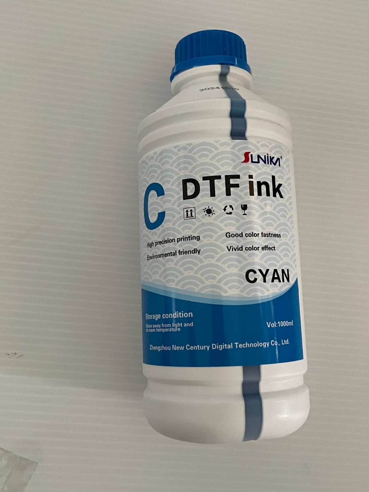 DTF Ink For Transfer Film 1L (1000ml), Refill for DTF Printers (C M Y K White)