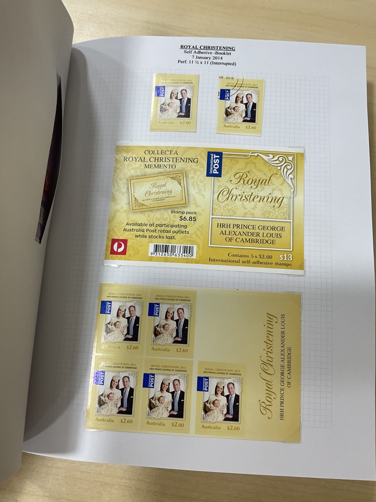 Australian stamps, coin covers + presentation pack. 2014. Album. G/127