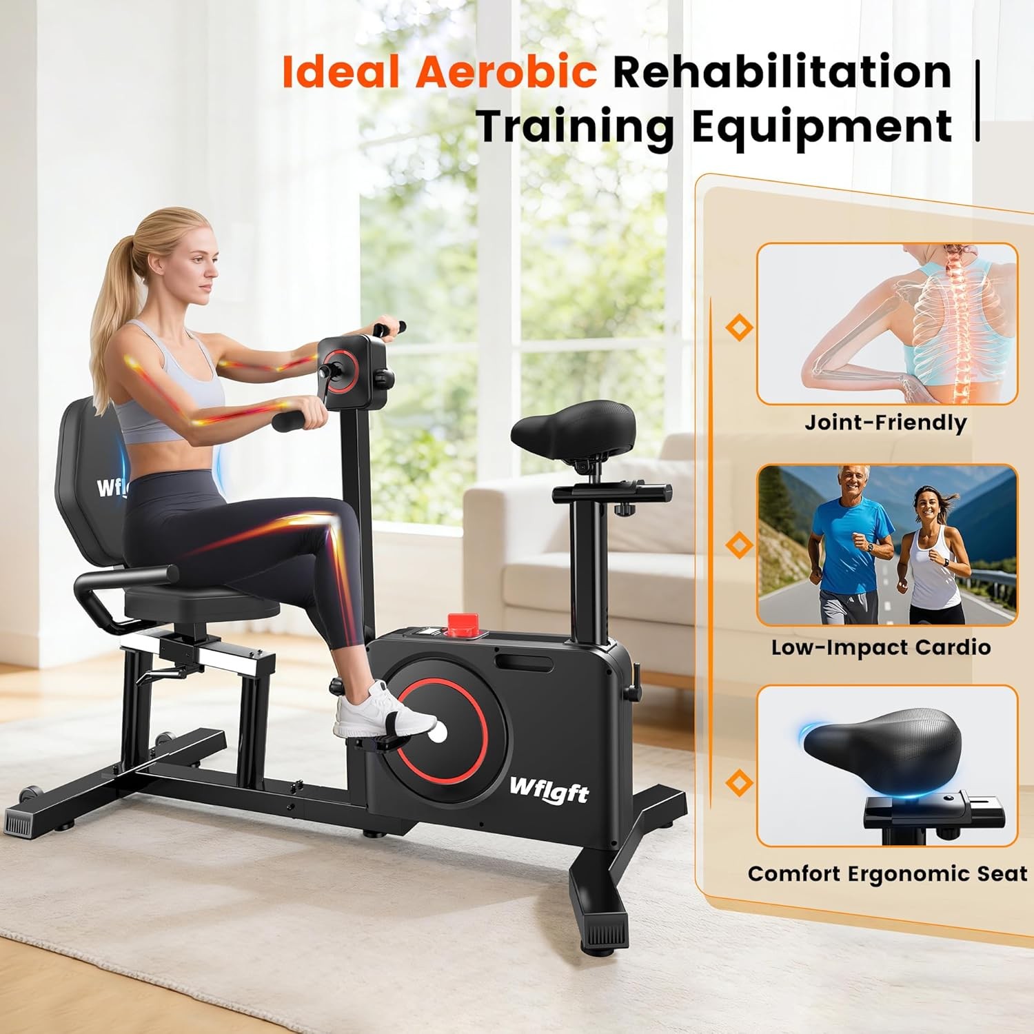 Recumbent Exercise Bike For Seniors Gym Stationary Bikes Workout Bike Indoor