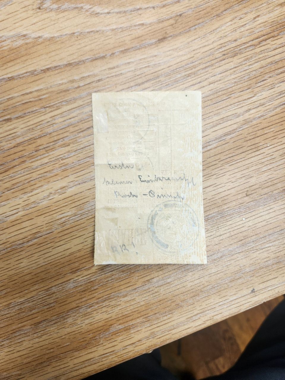 1923 Palestine Mandate Postal Charge Form Safed Rosh Pina Redirect Parcel