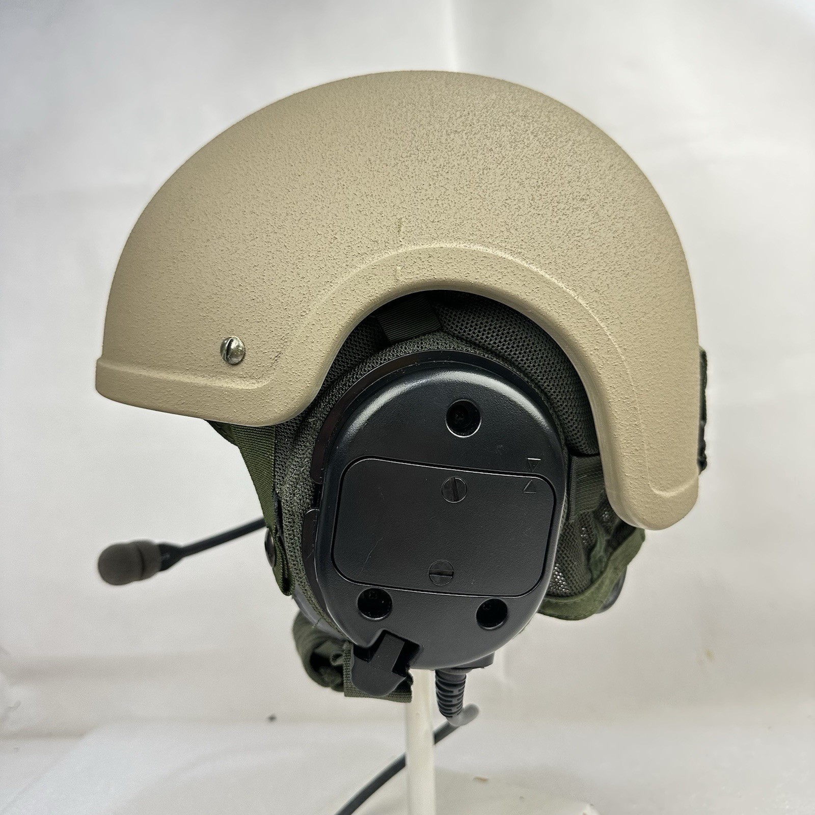 Large ArmorSource AS770 CVC Military Combat Vehicle Crewman Helmet W/ Comms Nice