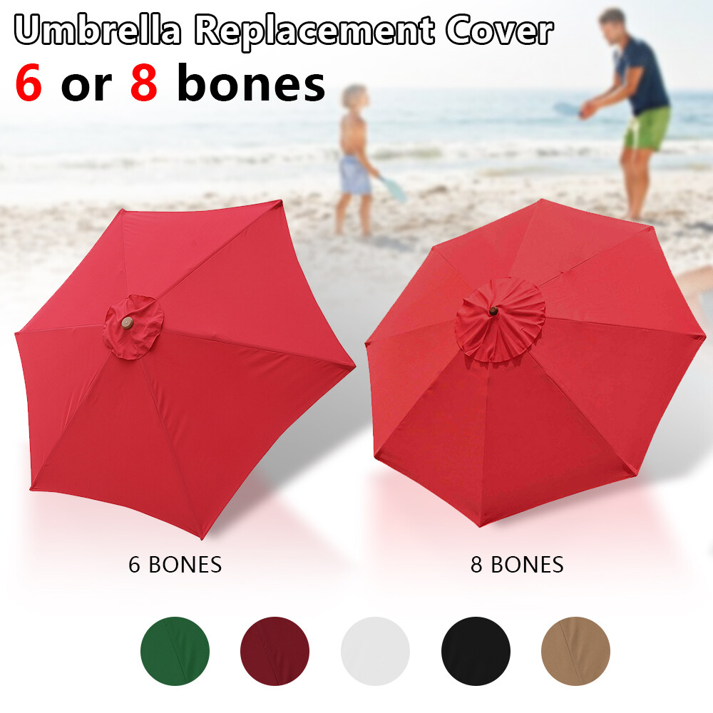 10ft Patio Umbrella Canopy Top Cover Replacement Fits 6/8 Ribs (Canopy Only)