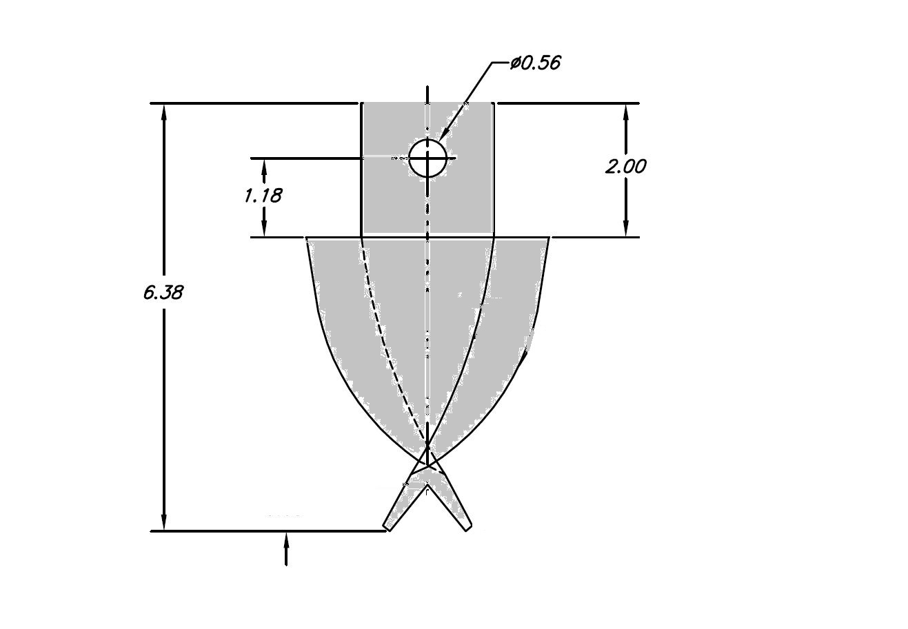 BOLT ON POSTHOLE DIGGER AUGER POINT Fish Tail (19-278)
