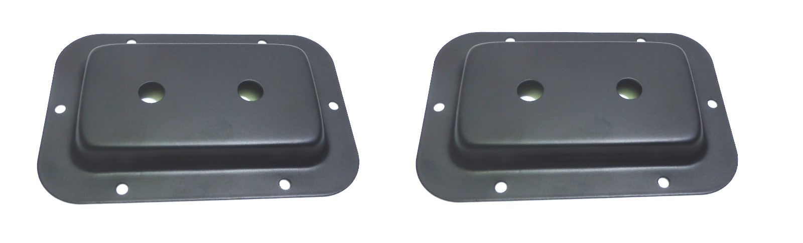 (2) Two Black Steel Speaker Jack Plates for (1/4") Female Phono Connectors.