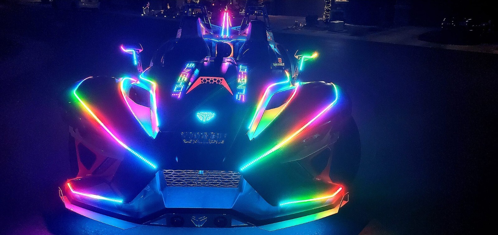 "Slingshot" Rear Letters /Hood Lights CHASING Color LED For polaris Slingshots