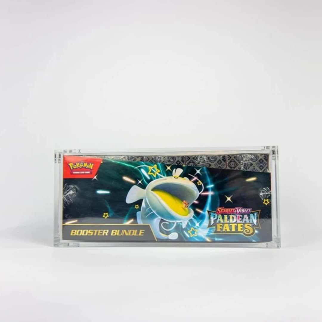 Pokemon Booster Bundle Display Acrylic Case 8mm Thick Magnetic Protective