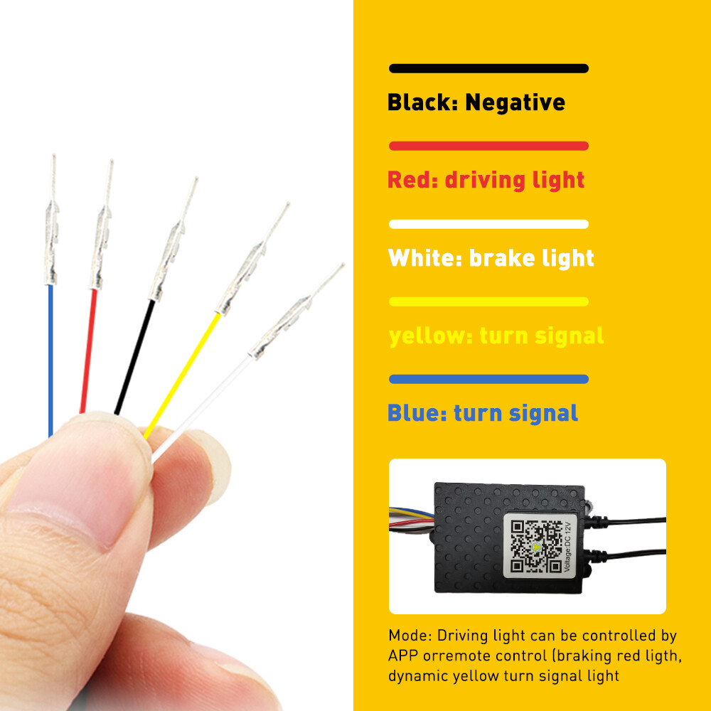 15.5" LED Wheel Ring Rim Lights RGB Color Chasing Brake & Turn Signal Bluetooth