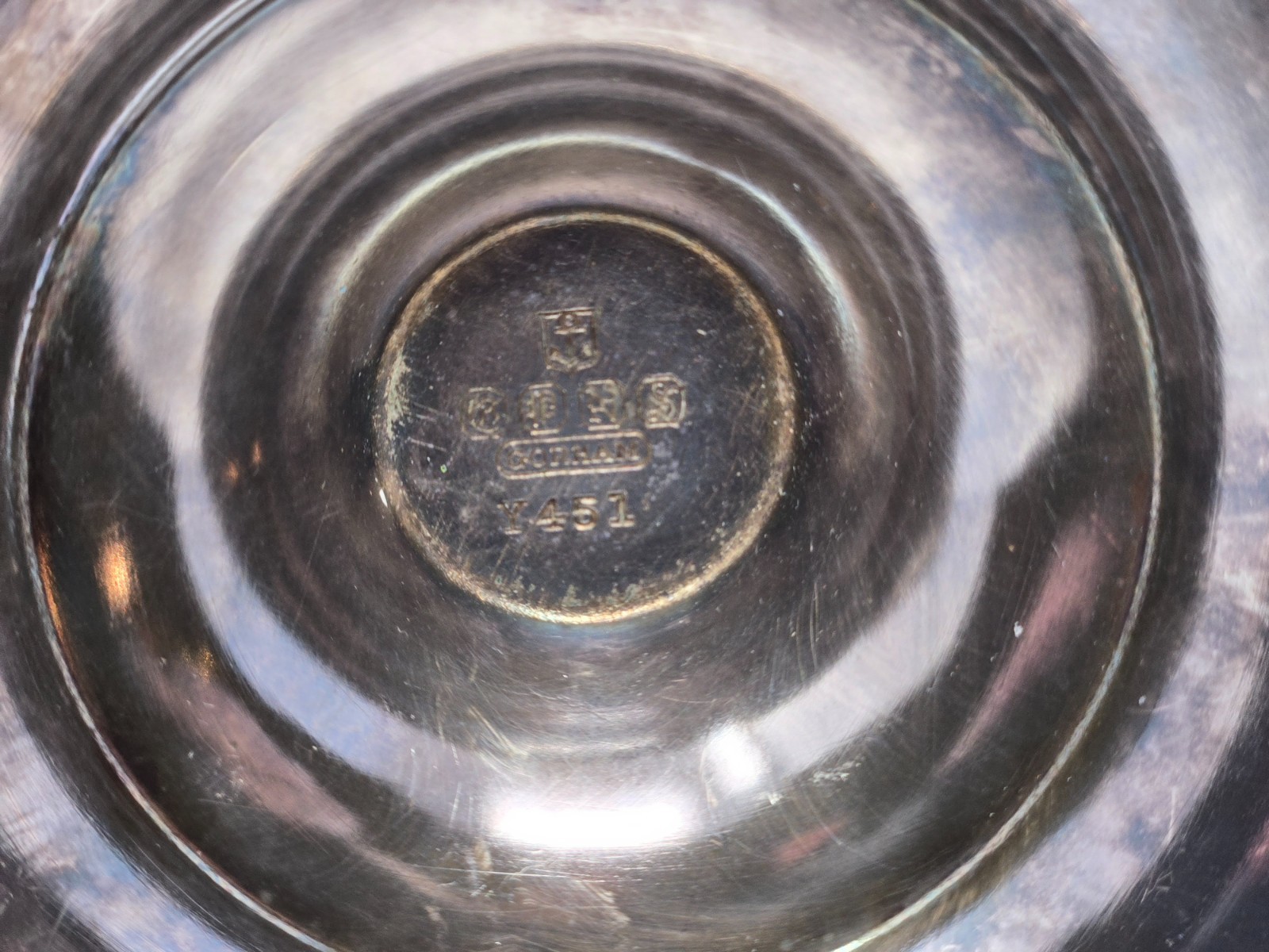 Gorham Sterling Silver Weighted Candlestick Holders Pair Y451 Vintage 1950s 408g