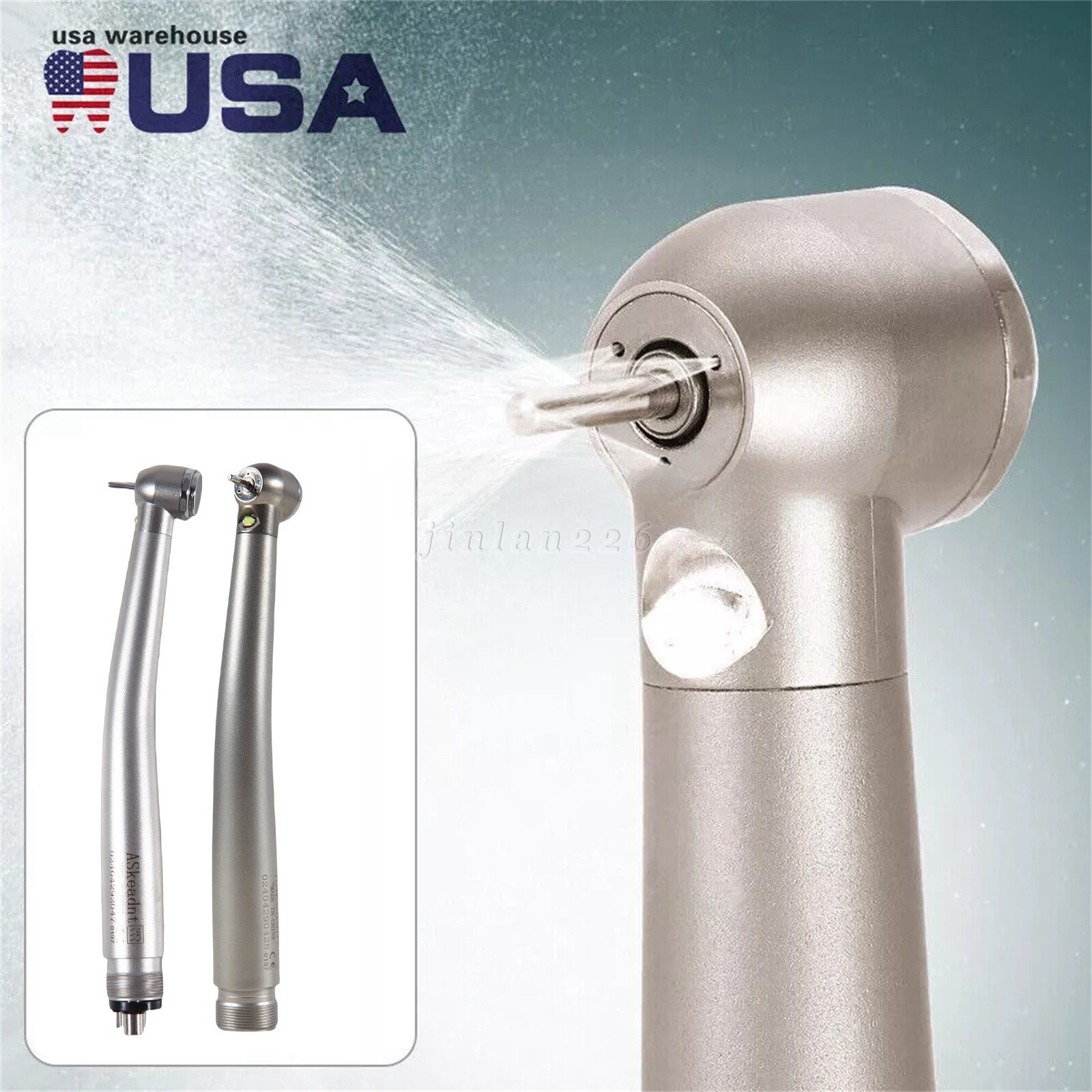 NSK Style Dental Fiber Optic LED E-generator high speed handpiece 2 Hole 4 Hole