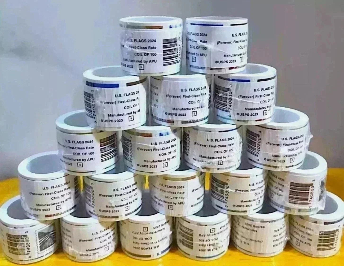 Collection 100 ROLLS Of 100 USPS Postage-10000 PCS-Special Sale (2024) New