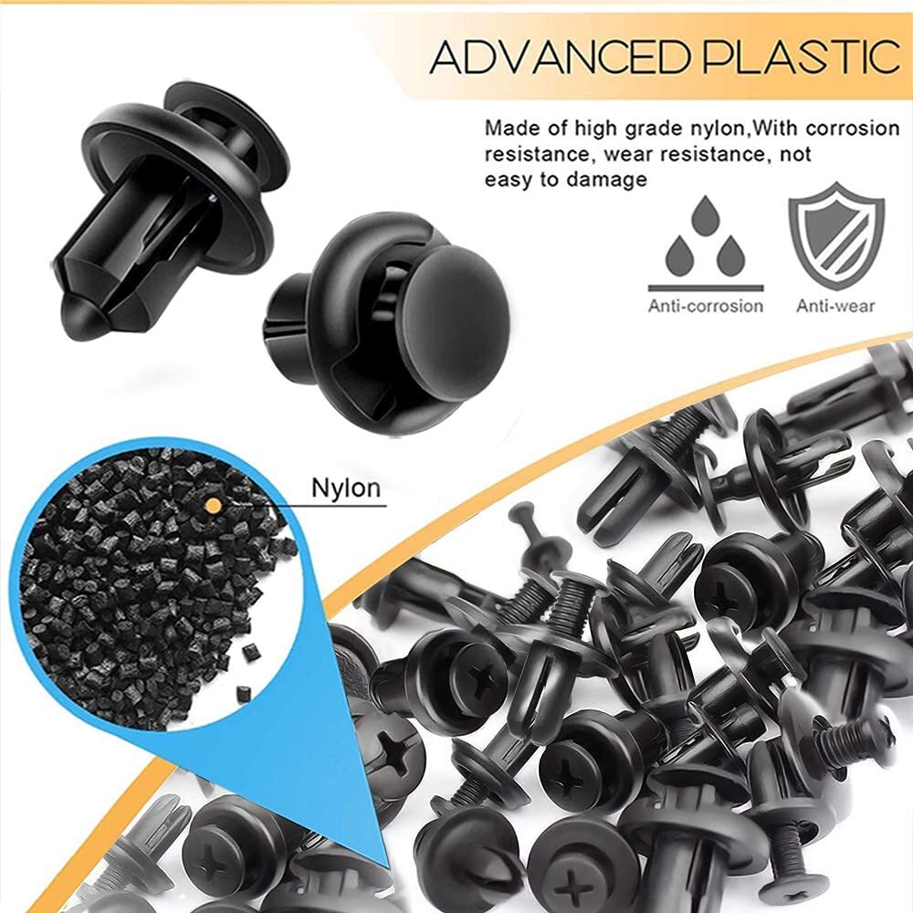 650PCS Car Body Retainer Clips Auto Fasteners Push Trim Pin Rivet Bumper Kit US