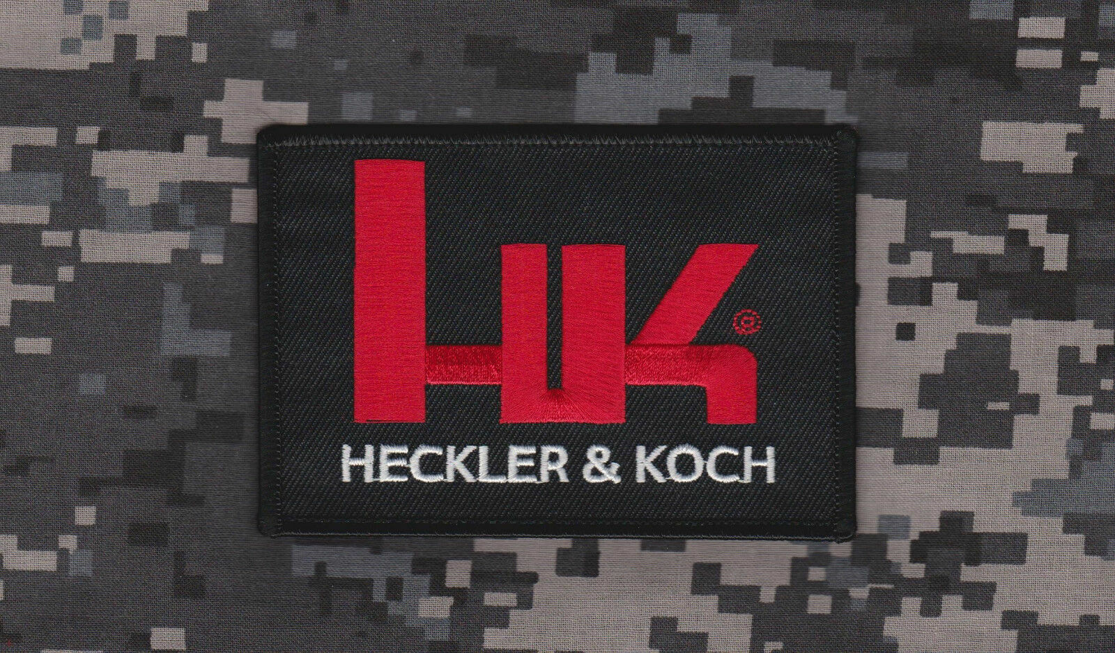HK Logo Patch Heckler & Koch Benelli Gun Military Tactical Morale Patch Hook