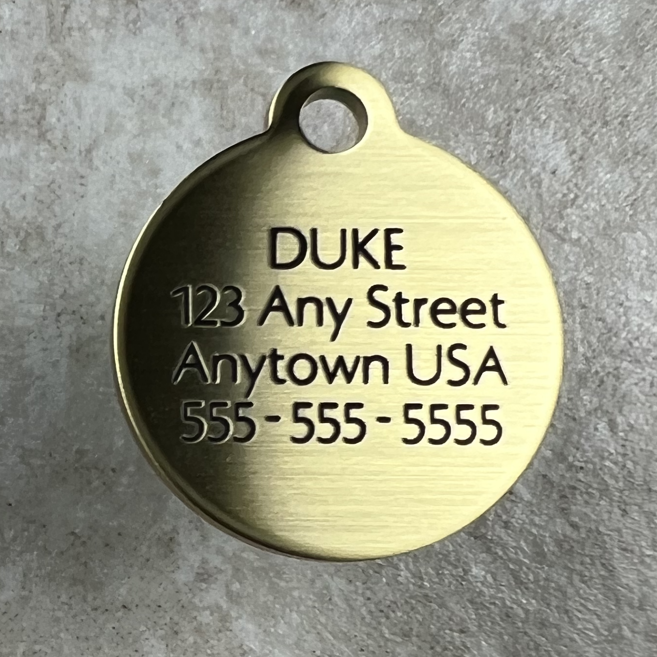 Custom Engraved Dog Tags Personalized Dog Collar Pet Tags Engraved BRUSHED BRASS