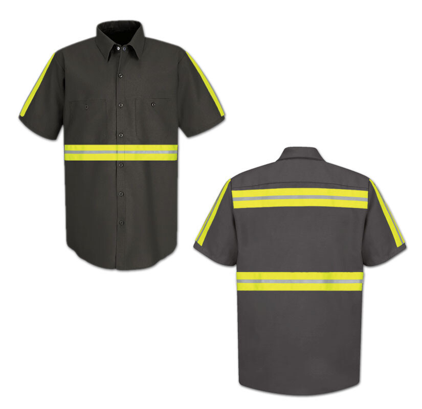 Red Kap Enhanced Visibility Hi Vis Reflective Safety Work Shirt