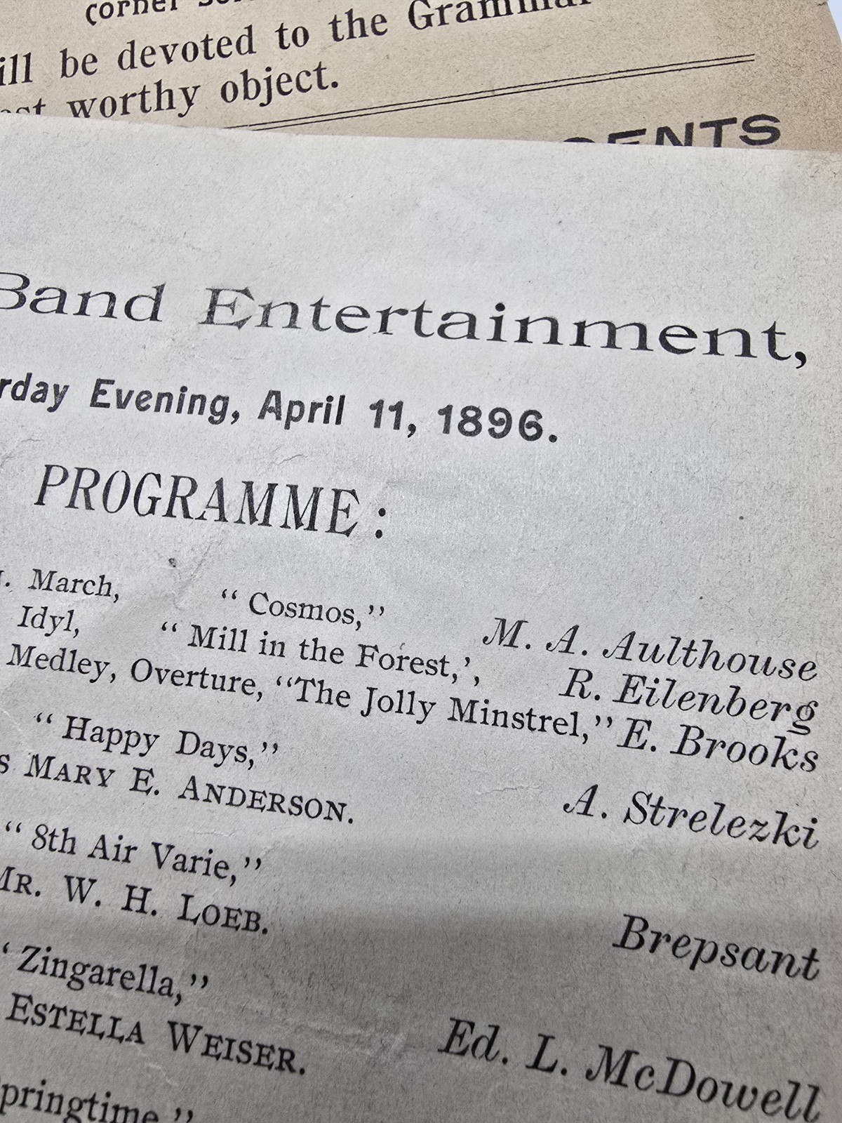 3 antique flyer Playbill 1895 1896 Myerstown PA Good Will Hall Lebanon Tennyson