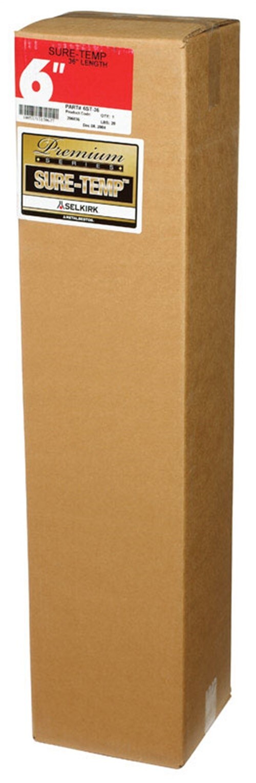 Selkirk 206036 Stainless Steel Insulated Chimney Pipe 6 Dia. x 36 L in.