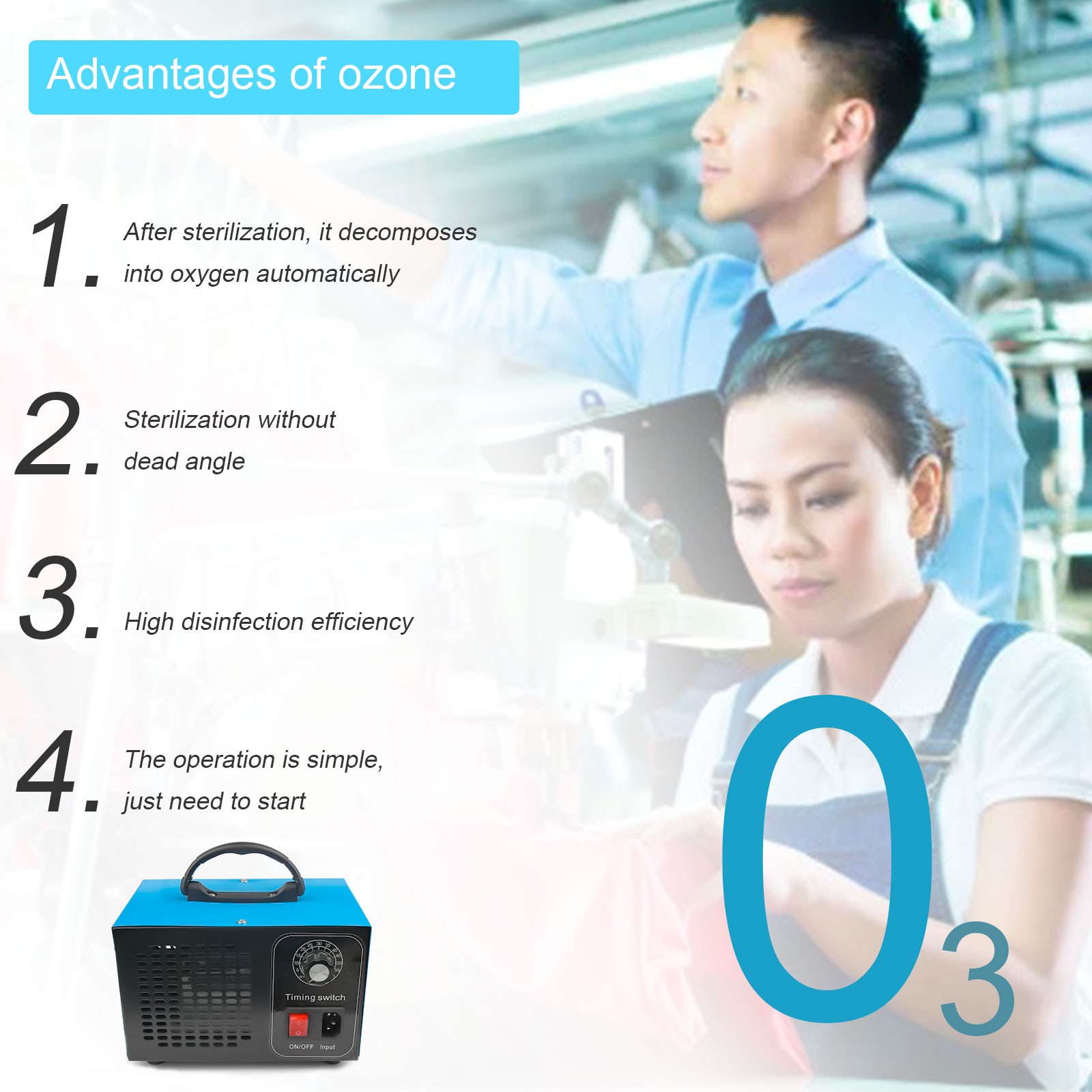 Commercial Ozone Generator Machine Industrial Pro Air Purifier Ionizer Ozonator