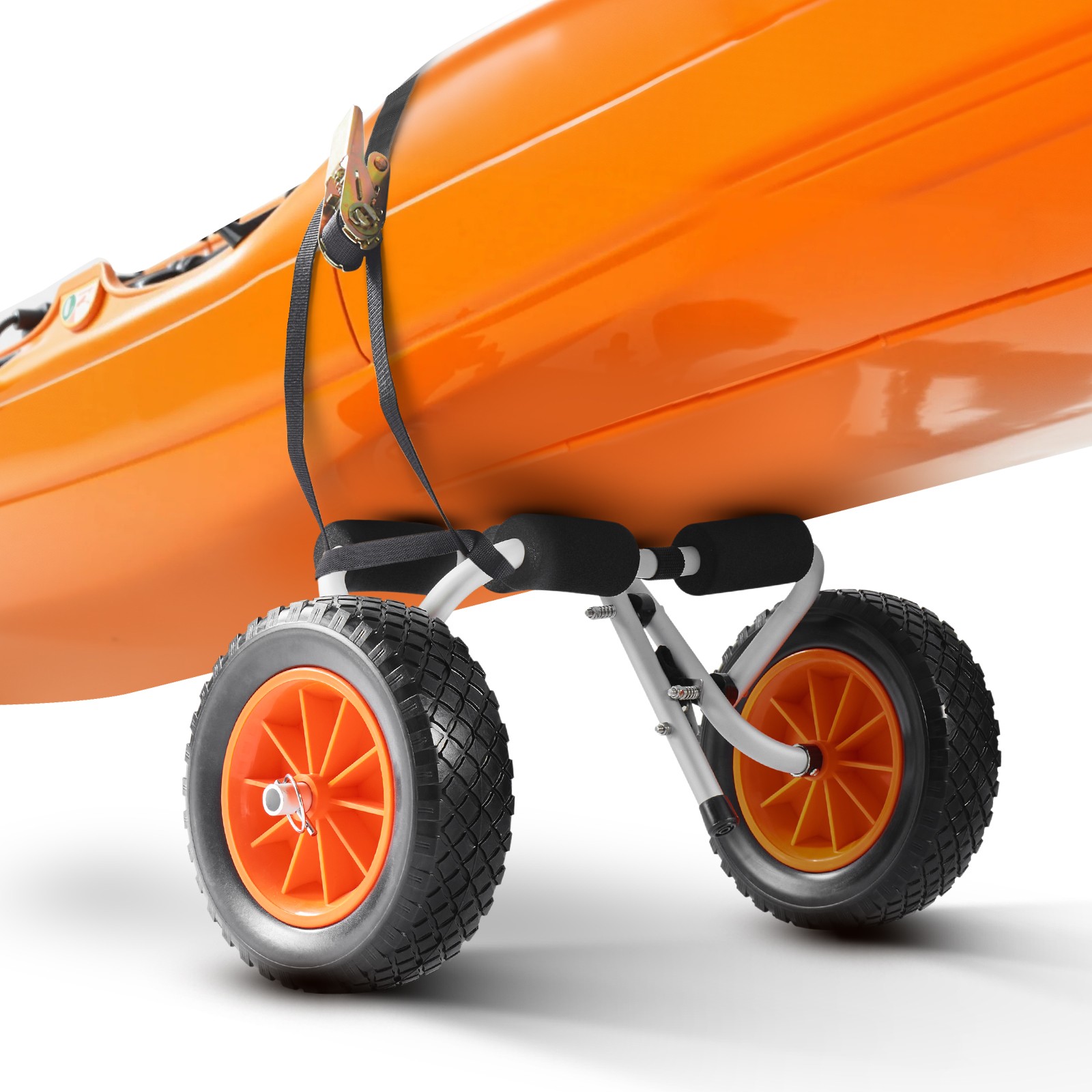 Uimoso Kayak Cart Carrier Foldable 200 lbs Capacity W/ 10" Durable Rubber Tires