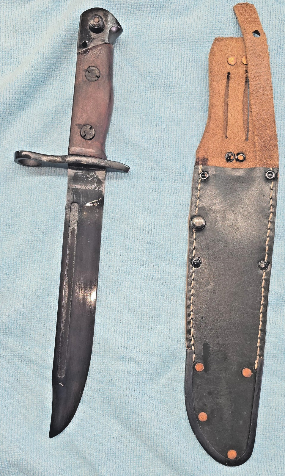FINNISH M39 MOSIN NAGANT BAYONET MARKED SKY REPRODUCTION MILITARY with Scabbard