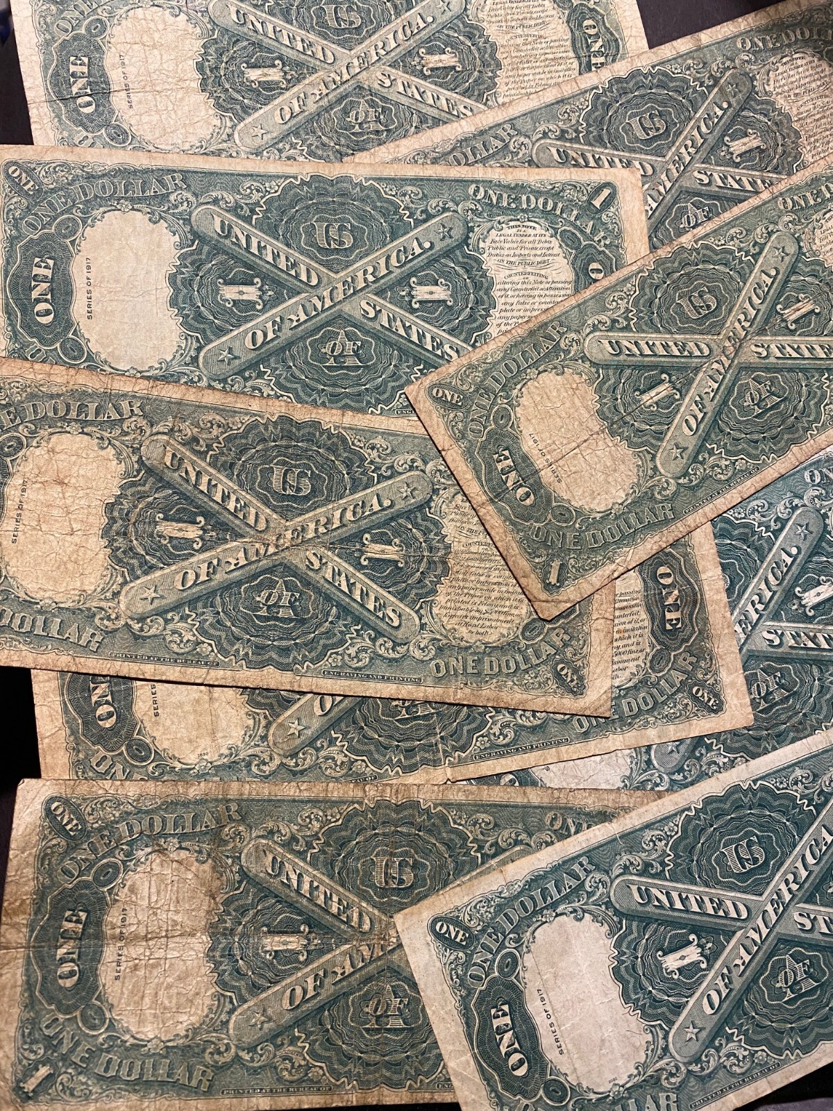 1917 $1 Sawhorse One Dollar Note ✯ Large Size Legal Tender Estate Lot Rare ✯