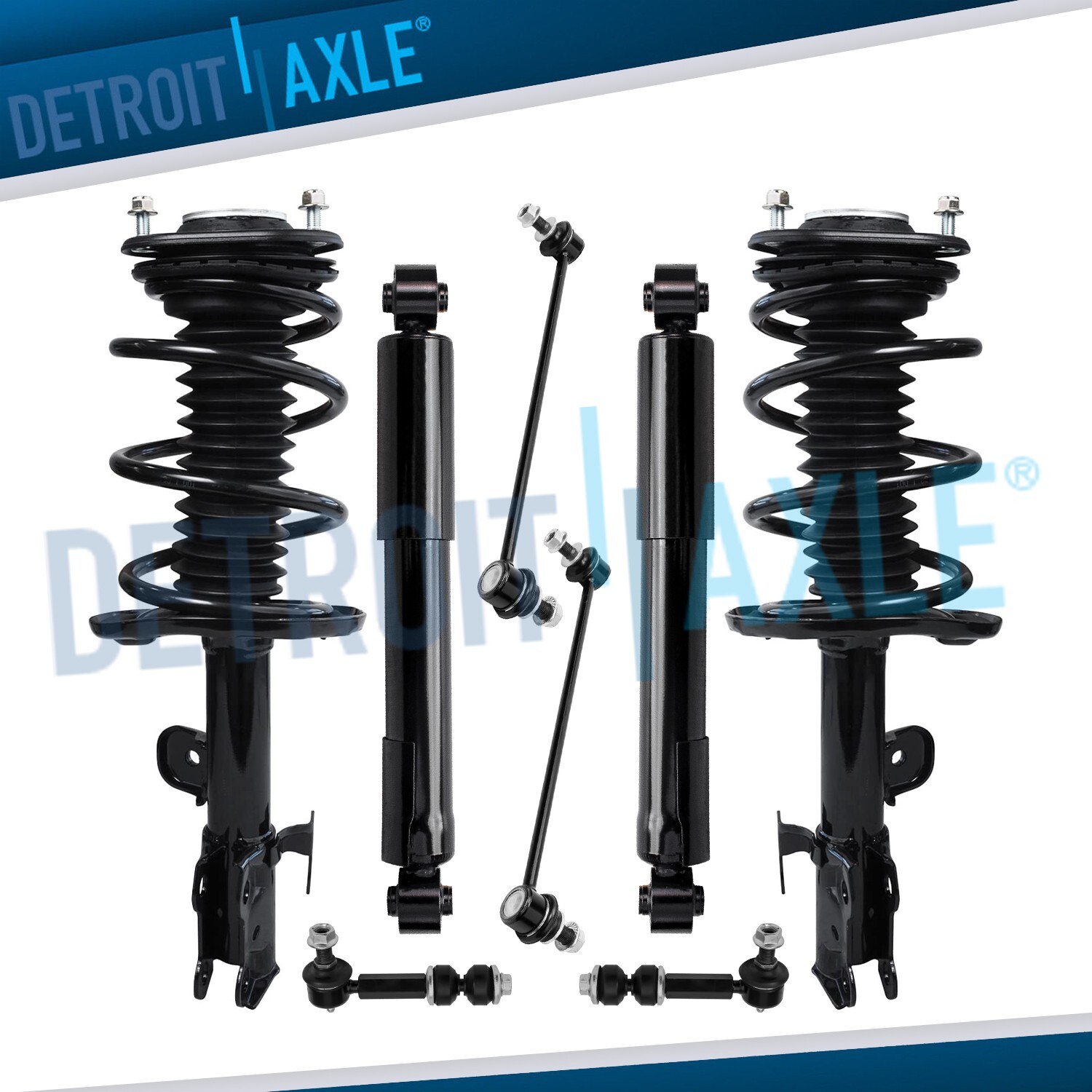 8pc Front Struts + Rear Shock + Sway Bars for 2006 - 2012 Toyota Rav4 2.4L 2.5L
