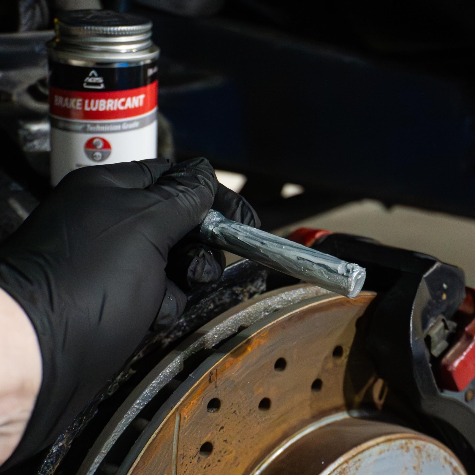 AGS Automotive Solutions 4oz Brush Top SIL-Glyde Silicone Brake Grease -