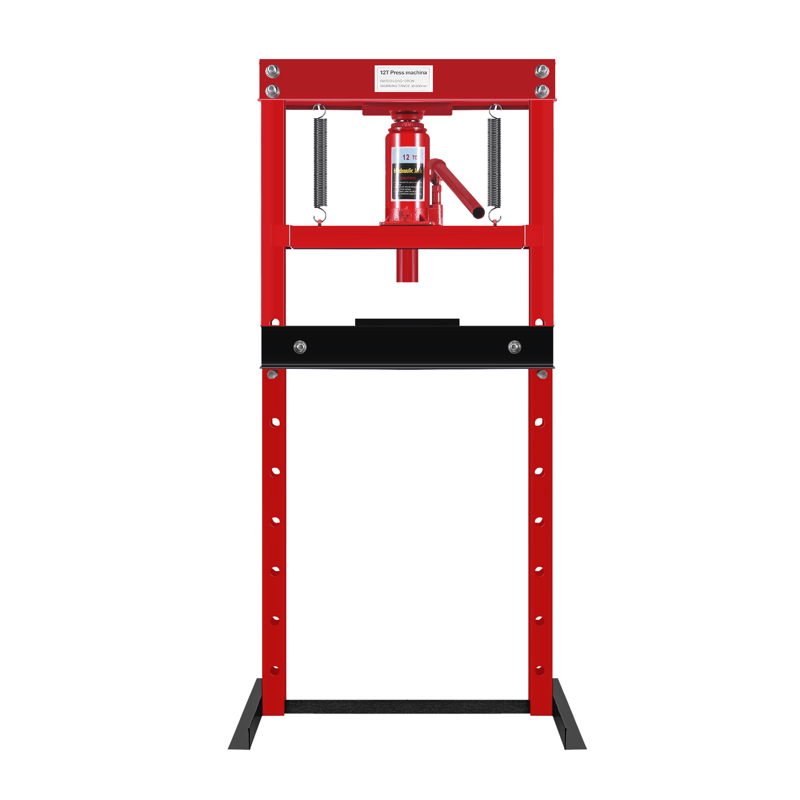 Heavy Duty Hydraulic Shop Press 12 Ton w/ Plates H-Frame Benchtop Press Stand