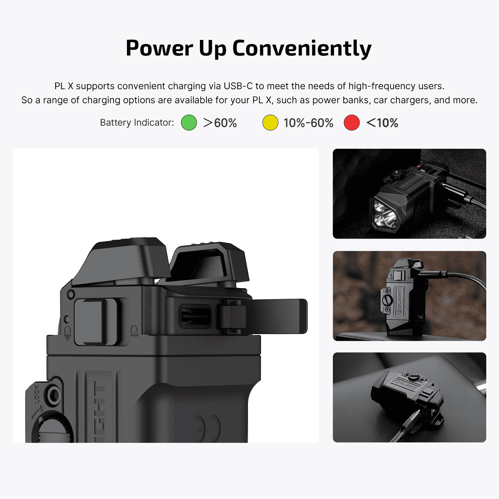 Olight PL X Tactical Light Matte Black Dual Beam Flashlight