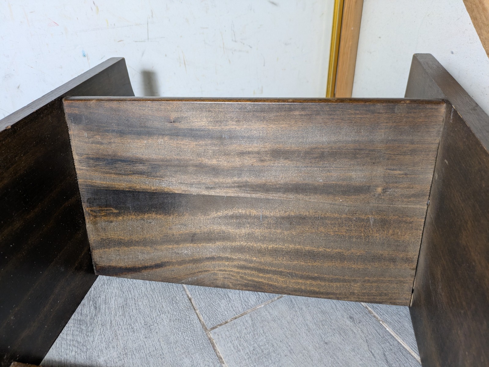 Vintage Mission Arts & Crafts Small Wood Bookcase Bookshelf 2-Tier Stand R87