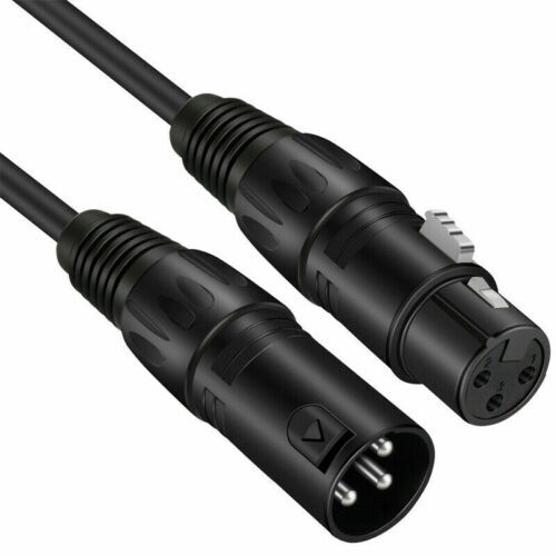 Premium XLR Male to Female All Sizes Microphone Cable Balanced 3 Pin Pro Grade