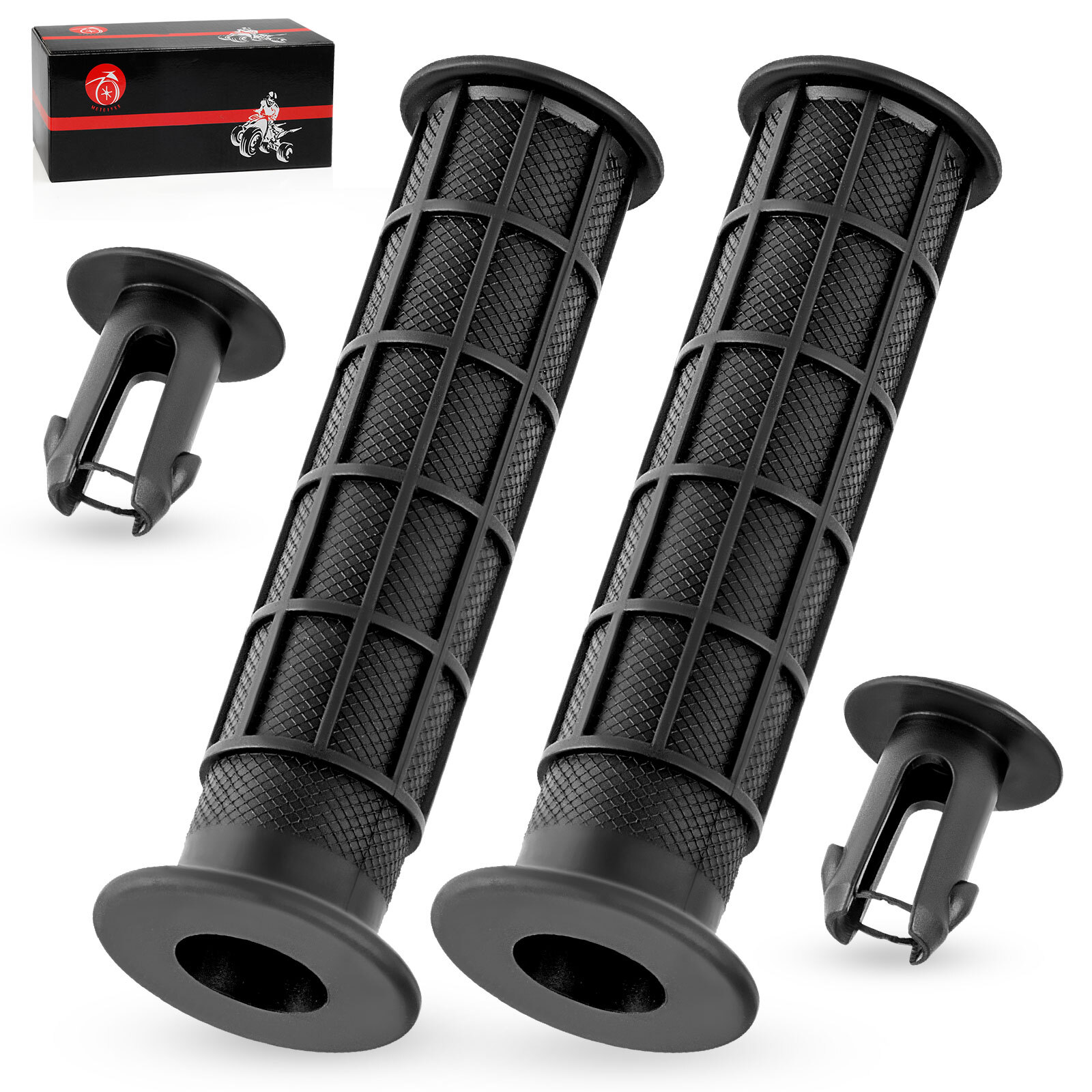 07-24 For Honda Recon Rancher Foreman Rubicon Rincon Handlebar Grips & End Caps