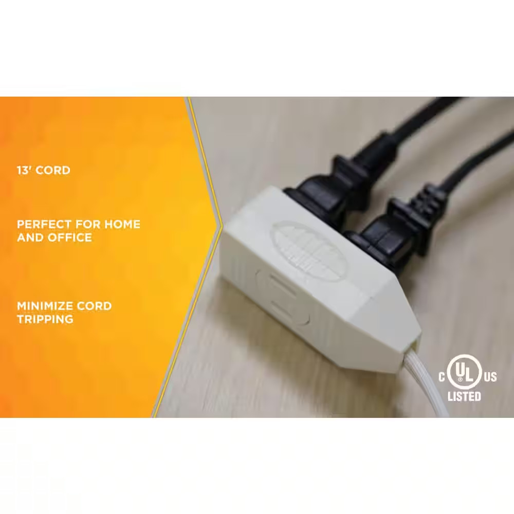 3 Ft. 16/2 SPT-2 Indoor Light-Duty Flat Plug Extension Cord