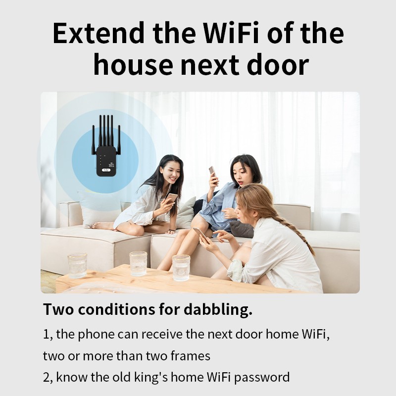 5G Internet WiFi High-Speed Extender Amplifier Router Signal Booster 867Mbps