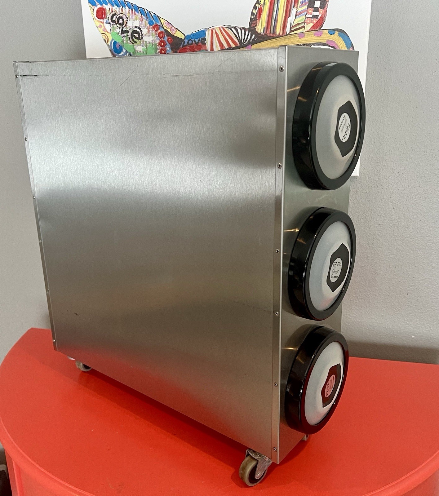 San Jamar C2803 EZ-Fit 3-Cup Beverage Cup Dispenser Cabinet 8-46-oz. cups