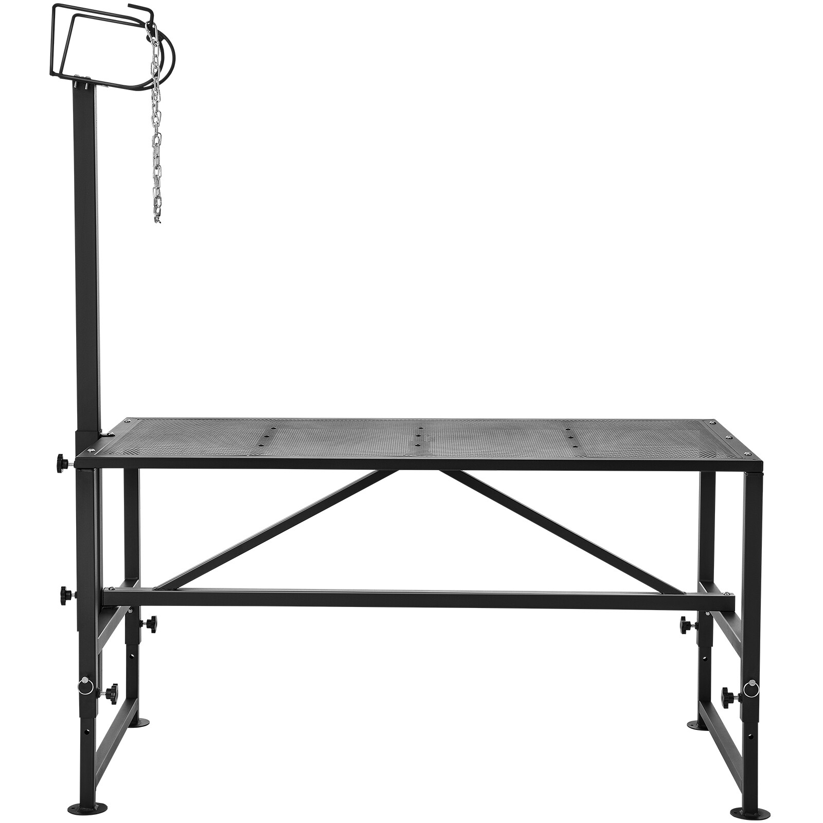 VEVOR Livestock Stand Goat Trimming Stand 21"-33" Height 47x23 in Tabletop Black