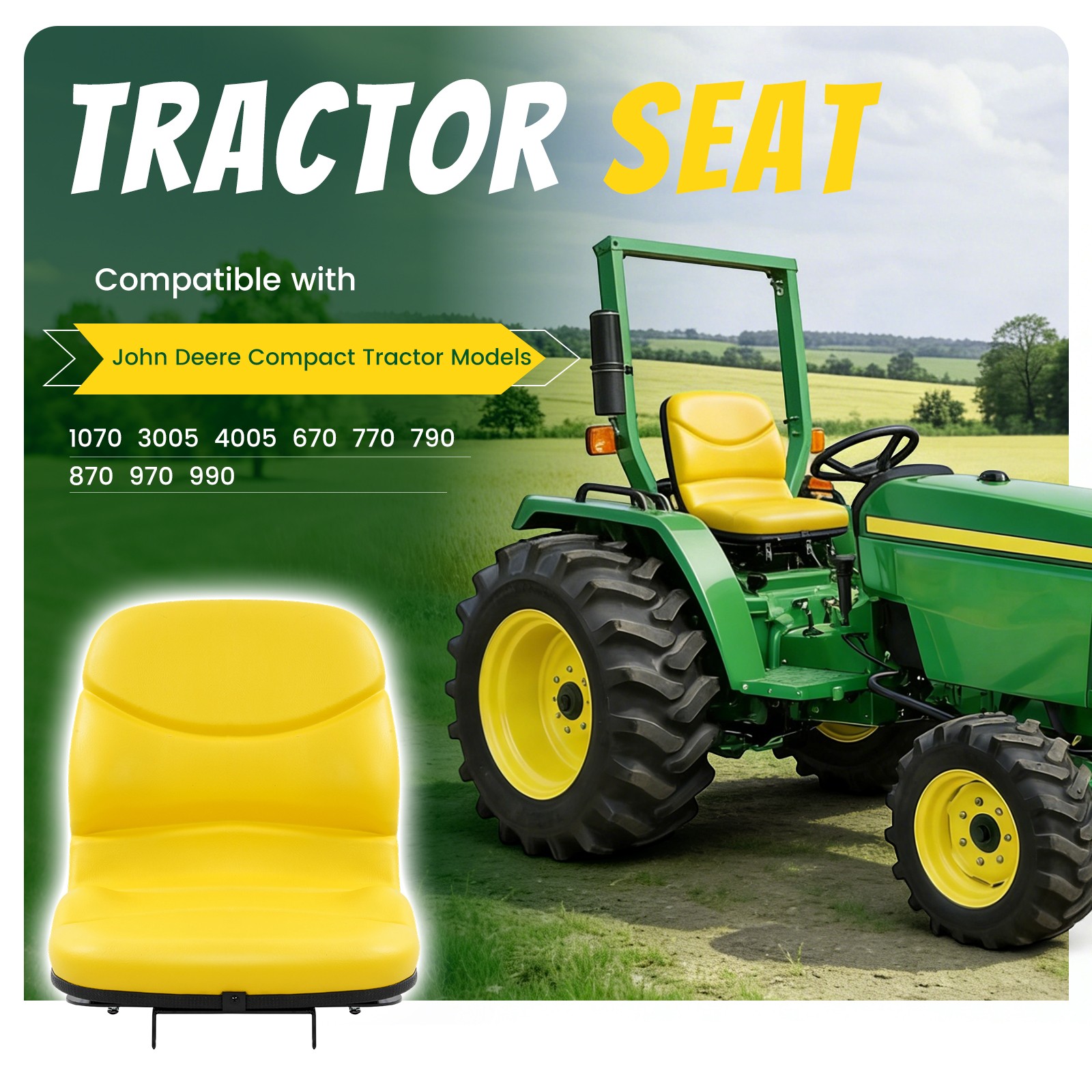 Seat #M805158 #M803465 For John Deere 670 770 790 870 970 990 1070 3005 4005