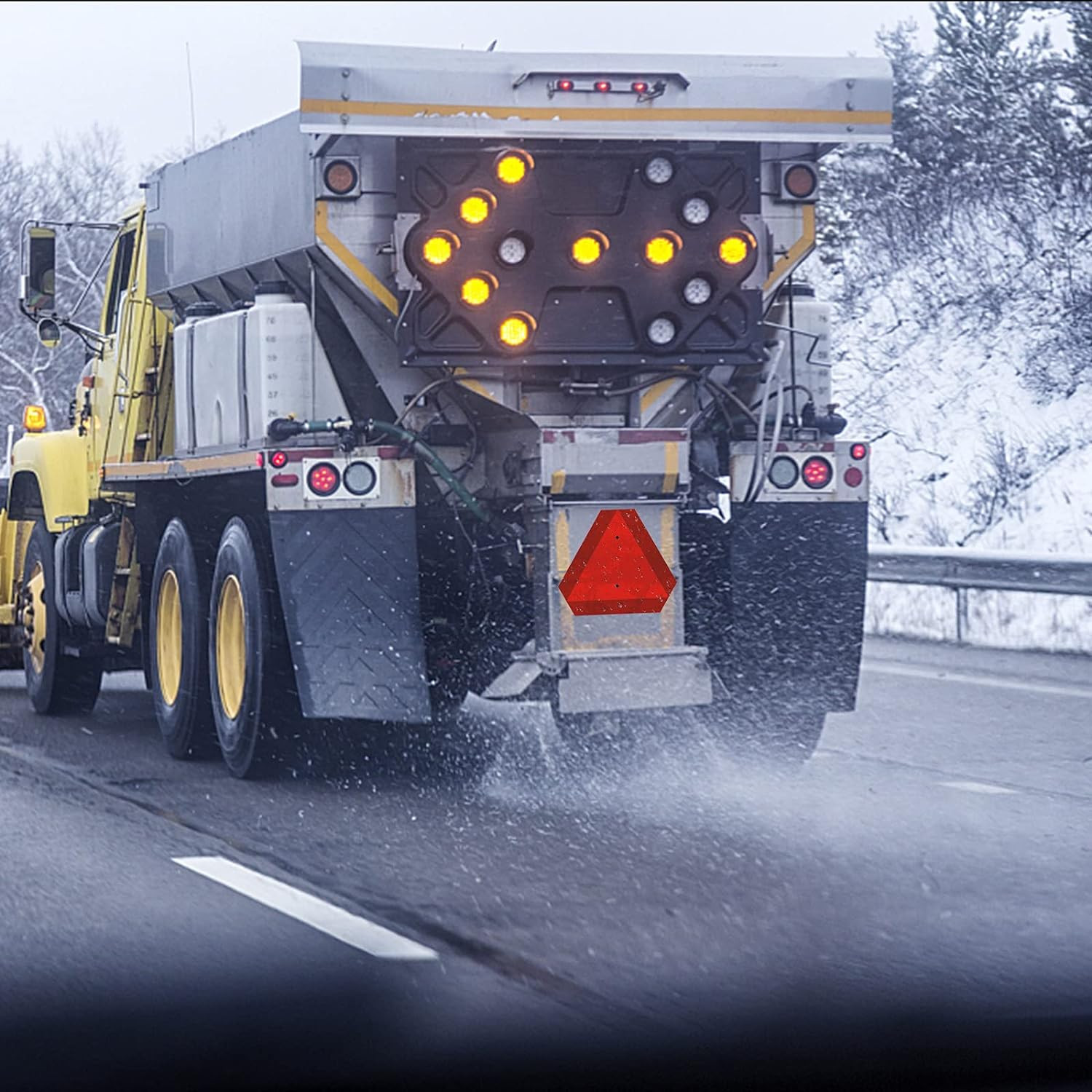 Reflective Slow Moving Vehicle Safety Triangle Sign for Golf Carts and Tractors