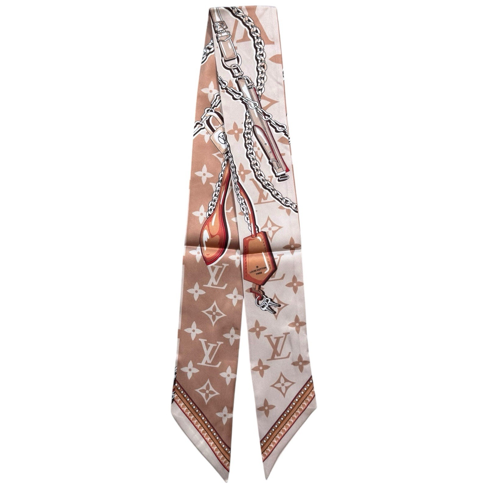 Louis Vuitton M79588 Ultimate Monogram BB Bandeau Beige 100% Silk Women’s Scarf