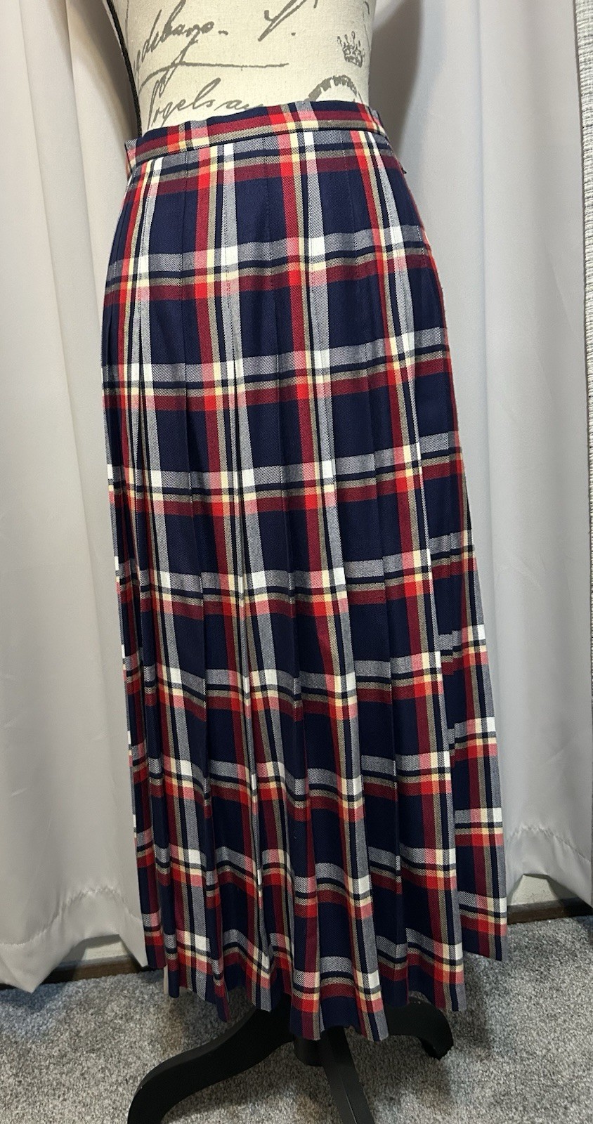Vtg Pendleton Plaid Pleated Skirt Womens 10 USA Schoolgirl Preppy Classic